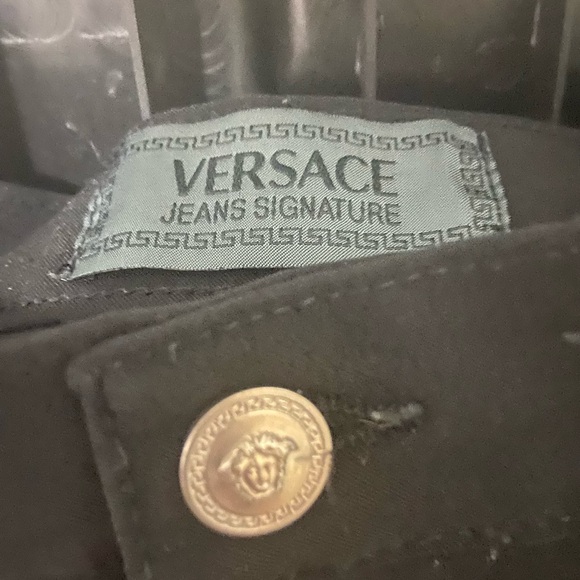 Vintage Versace Jeans Signature Stretchy Black Pants - Picture 3 of 5